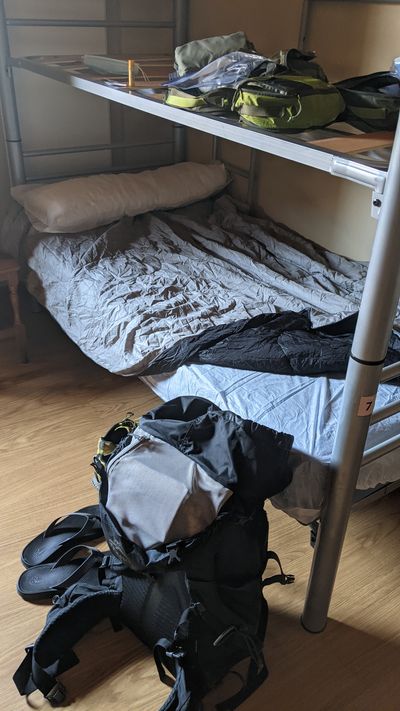 Typical camino bed